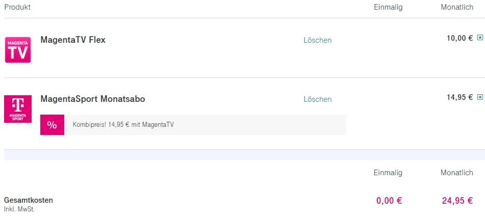 MAGENTAsport-angebot